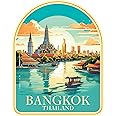 Bangkok Thailand A Souvenir Decorative Flat Magnet 4-Inch
