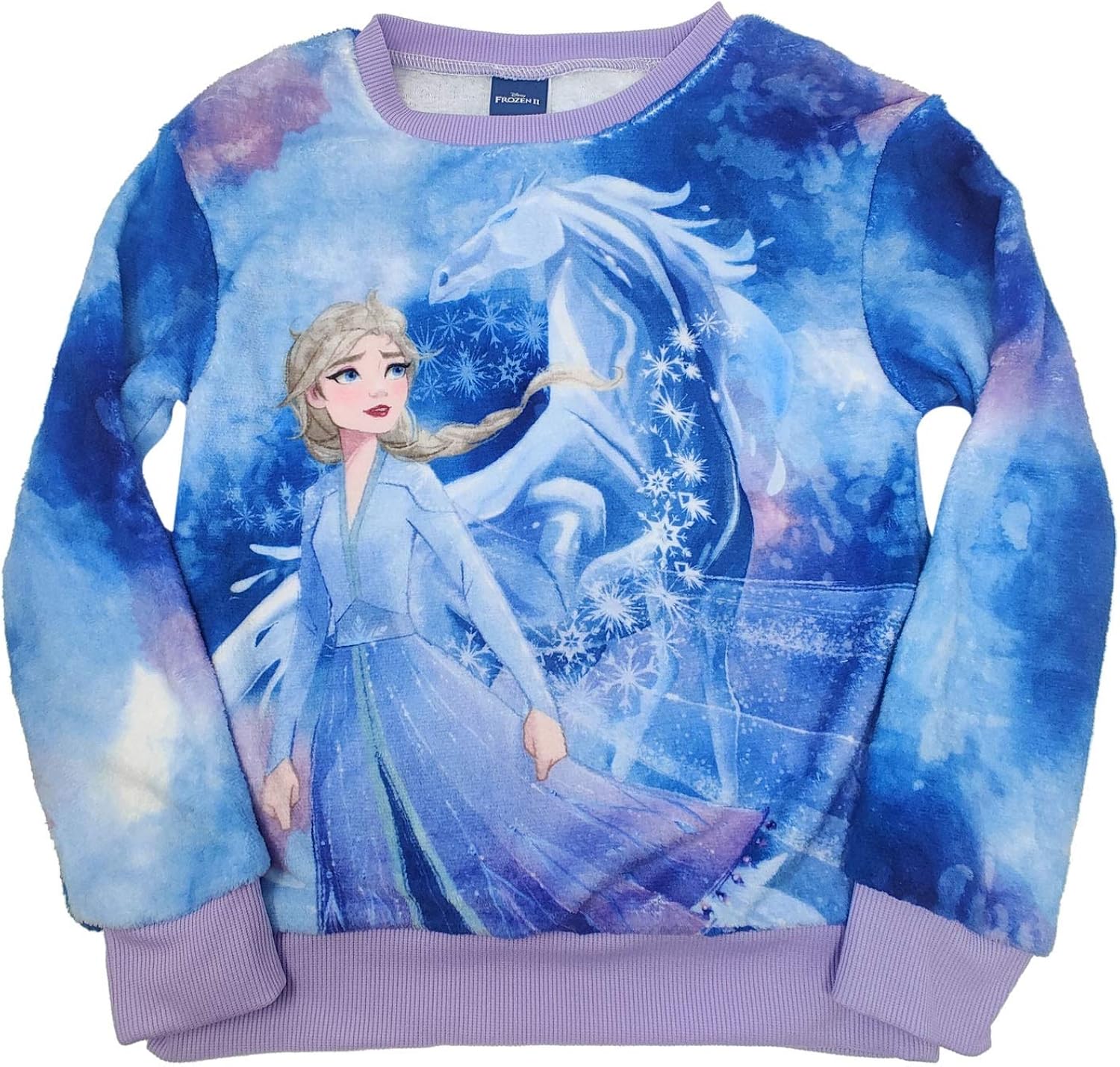 Disney Frozen II Girl's Long Sleeve Woobie Shirt Sweatshirt: Clothing