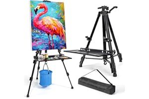 VAIIGO Easel Stand for Painting Artist Easel Stand Adjustable Height 20" to 61" Metal Tripod Art Easels Stand for Painting Ca