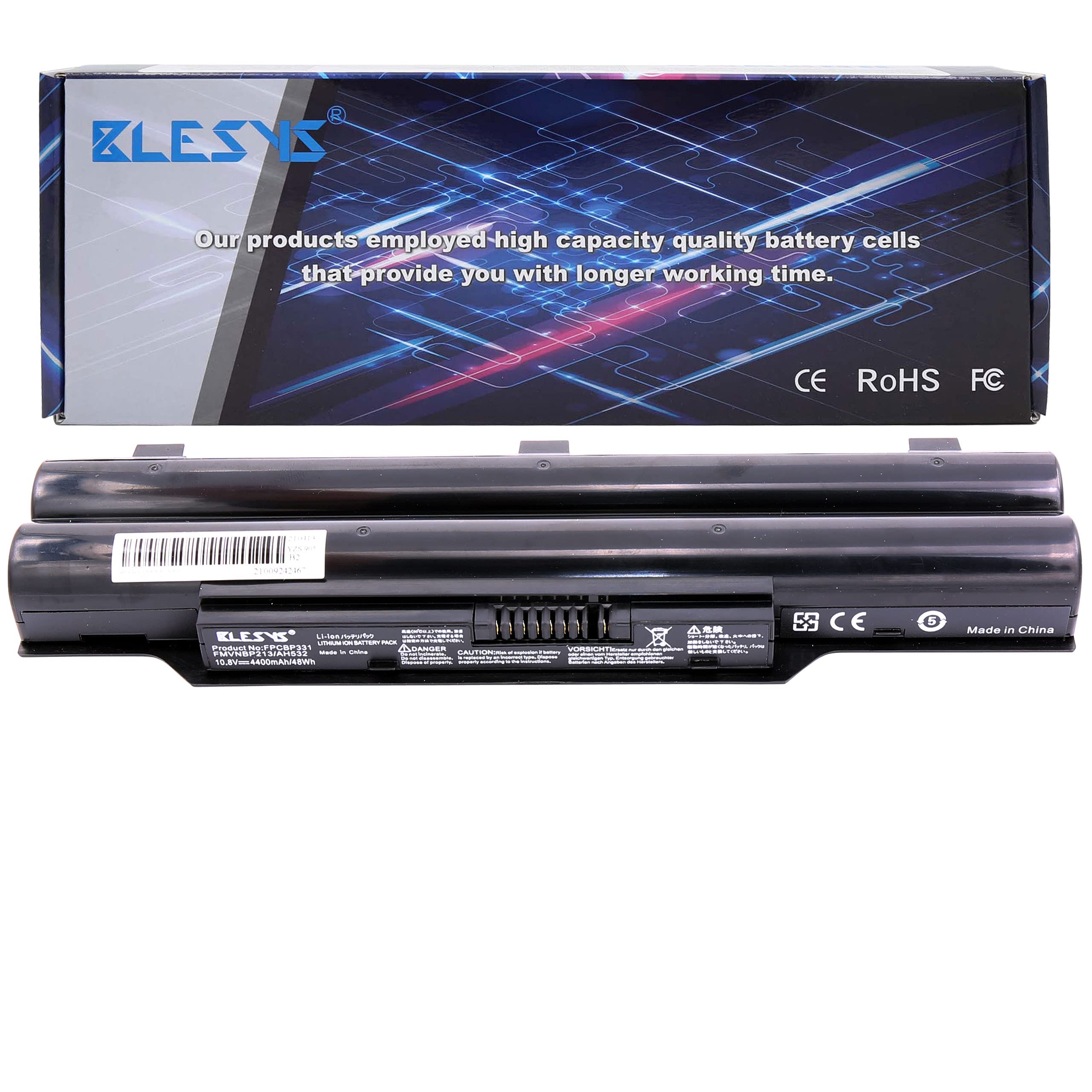 BLESYS FMVNBP213 Battery FMVNBP213 FPCBP331 FPCBP347AP CP567717-01 Replacement Laptop Battery fit FUJITSU LifeBook A512 A532 AH512 AH532 AH532-G21 AH532-G52 AH562 Notebook Battery