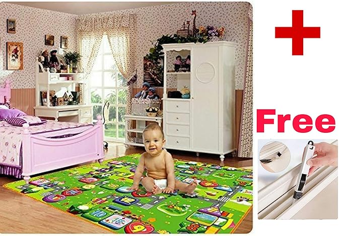 HARISWARUP Baby Crawling Waterproof Double Side Play Crawl Floor Mat for Kids (Multicolour)