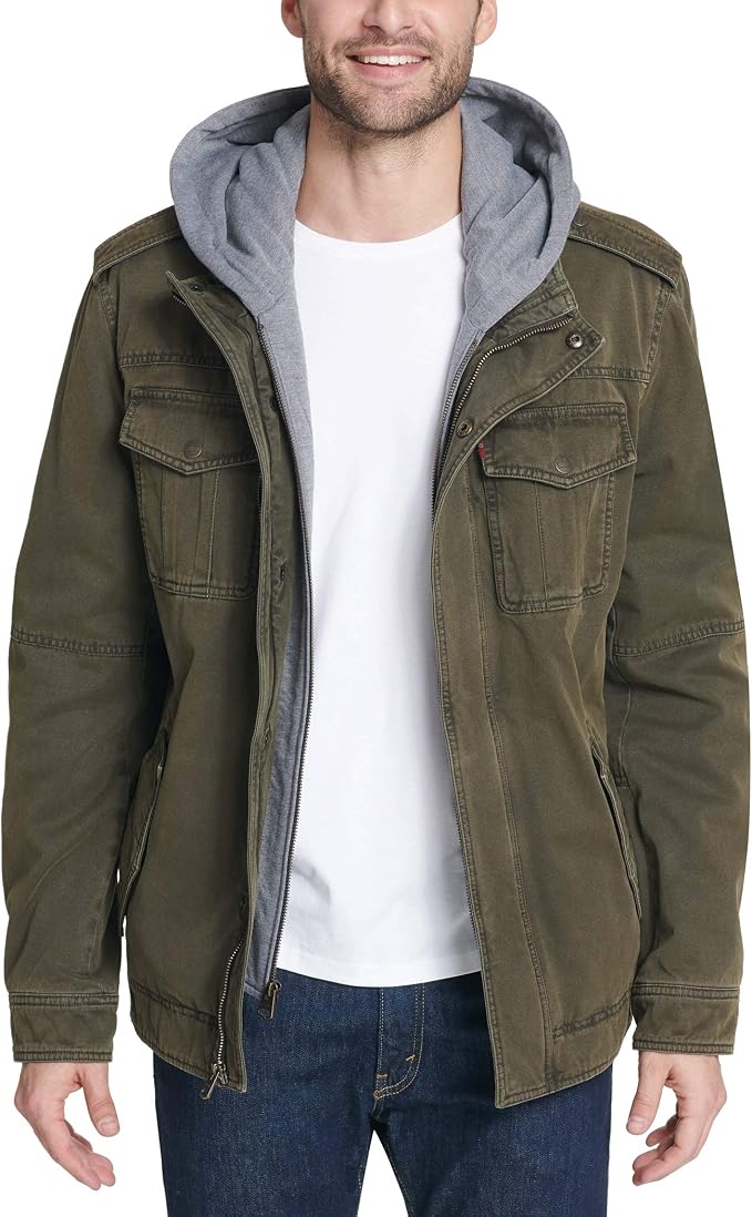 Canvas Hooded Military Jacket By Levi's 