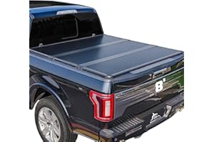 WHALEMOTOR Hard Folding Truck Bed Tonneau Cover Compatible with Chevy Silverado & GMC Sierra 1500 2500 3500 HD(2010-2025) 8 ft Long Box, Tri Fold Style