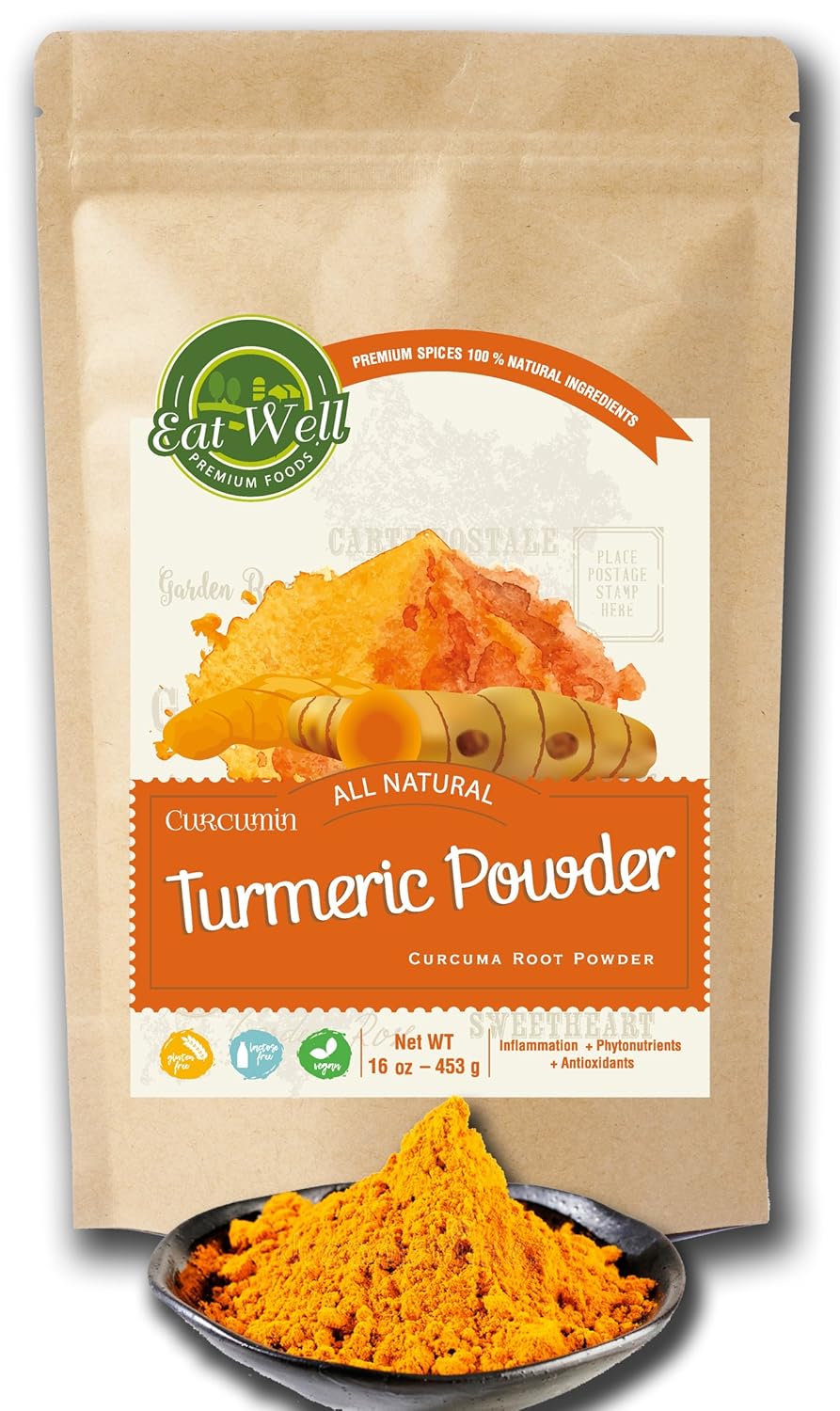 Raw Turmeric Curcumin Curcuma Longa Powder 16 oz (453 gr