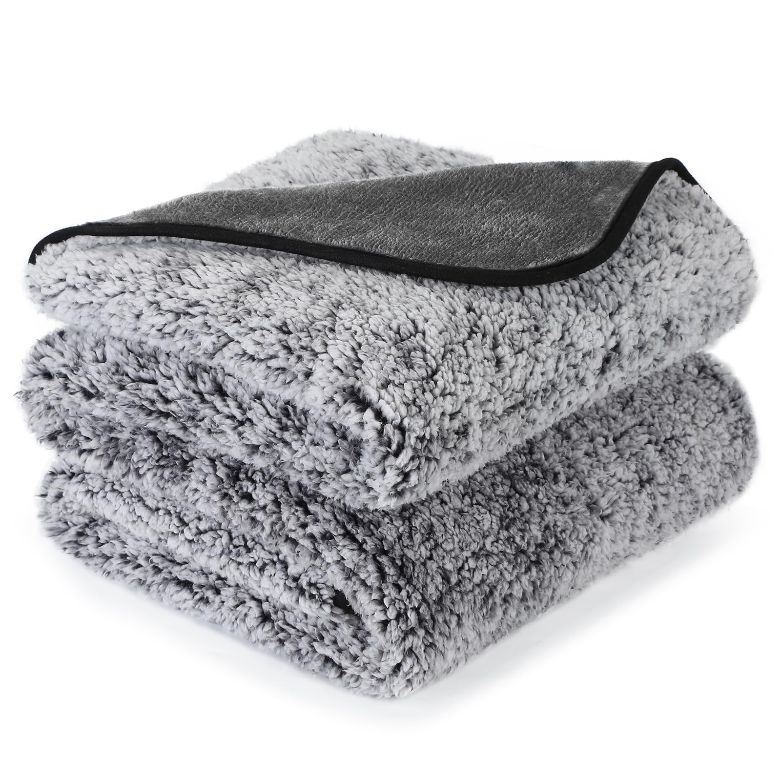 PETTOM Waterproof Blanket, Reversible Warm Flannel and Cosy Sherpa Pet Throw, Pet Blankets Washable for Small Dogs and Cats- Grey, 100x75cm