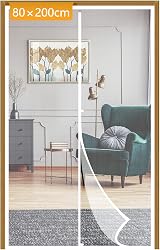 Yotache White Screen Door 80x200 cm with Magnets Reinforced Polyester view 1
