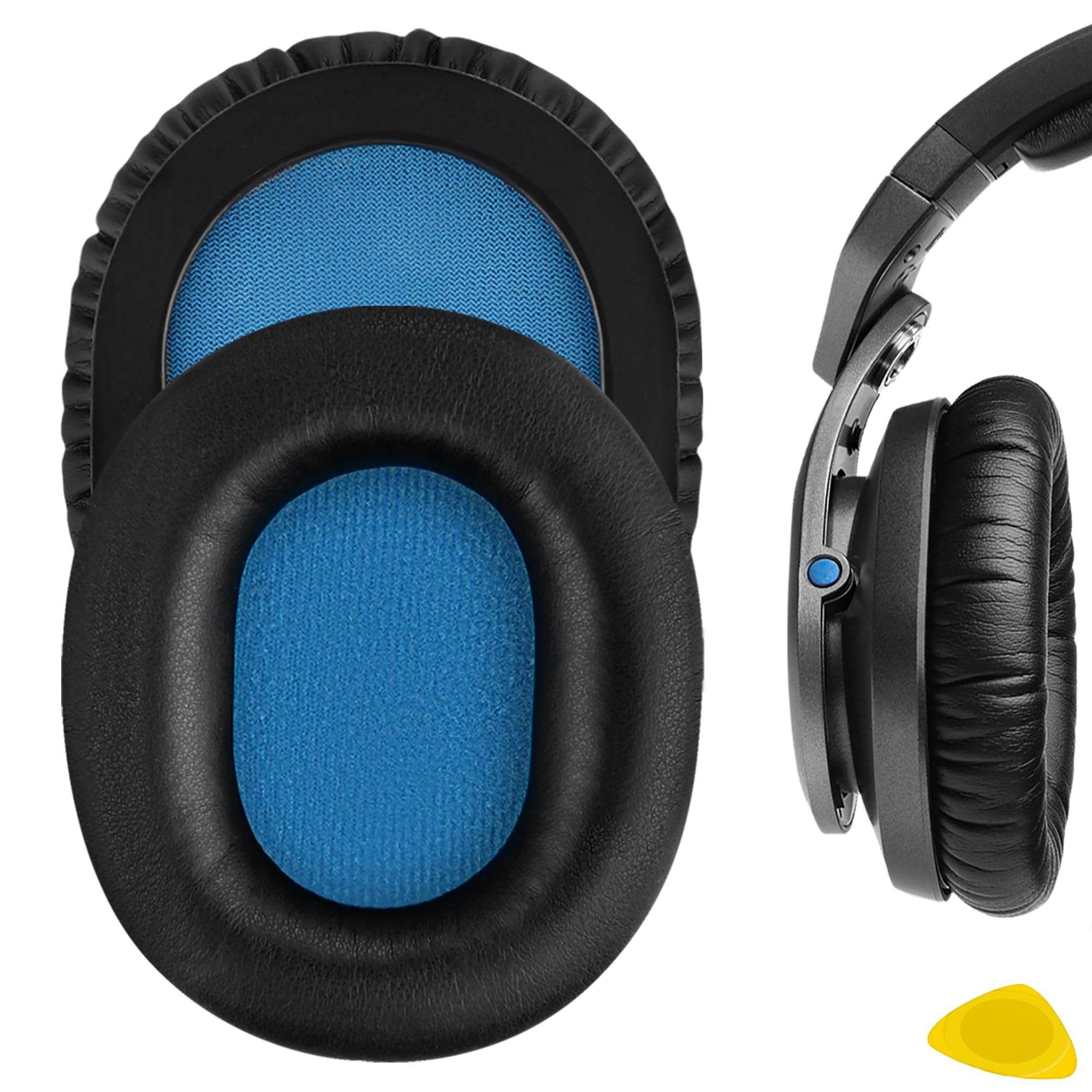 Geekria Replacement Ear Pads for Sennheiser HD8 DJ, HD6 Mix, HD7 DJ Headphones Ear Cushions, Repair Parts (Black)