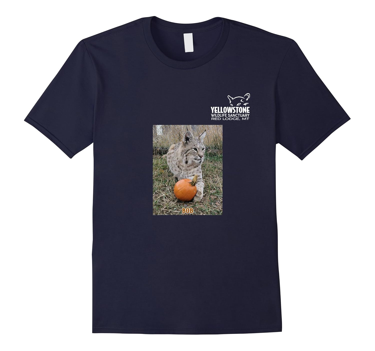 Bob the Bobcat Yellowstone Wildlife Sanctuary Logo T-shirt-ANZ