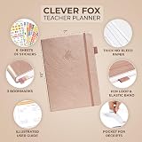 Clever Fox Teacher Planner Undated 18x26cm Hardcover Rose Gold view 2