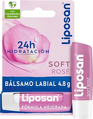 Soft Rosé (1 x 4,8 g), bálsamo labial rosa, cacao de labios para un brillo suave y luminoso, bálsamo hidratante para unos labios sedosos e hidratados