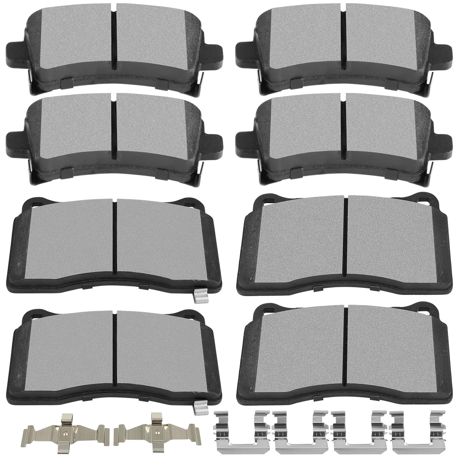 SCITOO D1001 D1430 Front Metallic Rear Semi-Metallic Brake Pads Sets w/Hardware Replacement For Buick For Regal 2013 2015 2016,For Saab For 9-5 2011 Image