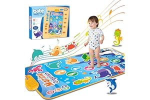 BAIAI Baby Music Mat Toys: Montessori Toy Toddlers Dance Pad for Early Learning - Sensory Step & Sing Floor Mat for Kids Age 2 3 4 5 6 Christmas Birthday Gifts