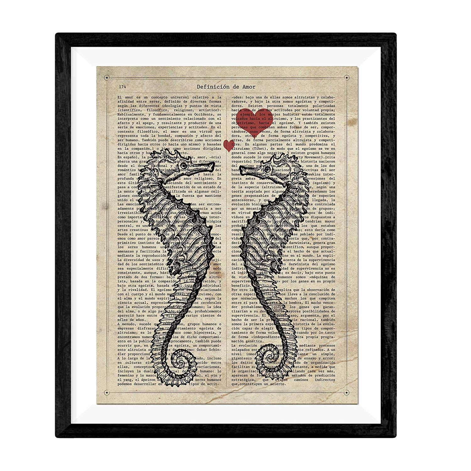 Nacnic Poster heart tree. Romantic love films with definitions. Illustrations for your partner, family, woman, ... Size A4 — image 1