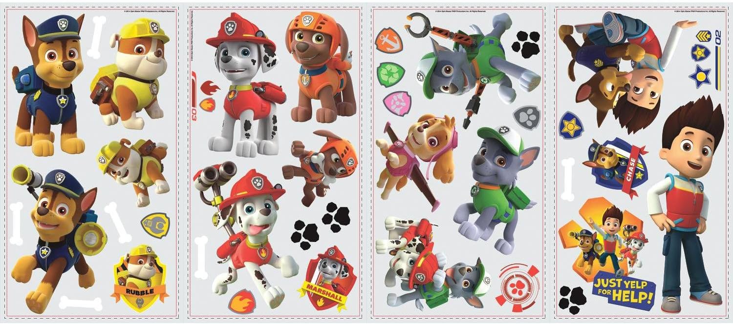 RoomMates Paw Patrol Peel And Stick Wall Decals: Toys & Games