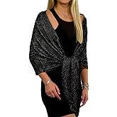 ShineGlitz Shawls and Wraps for Evening Dresses, Metallic Glitter Shawls for Women, Sparkling Wedding Giving Shawl Gift