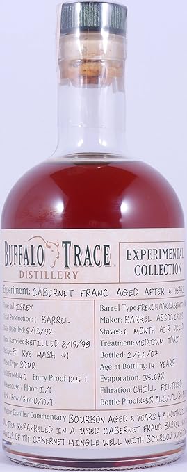 Buffalo Trace 1992 14 Years Cabernet Franc French Oak Barrel Bourbon Whiskey 4. Release 2008 Experimental Collection 45,0% Vo