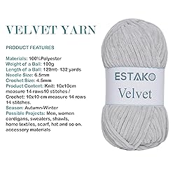 Estako Velvet (3- Skeins Pack) Chenille Blanket