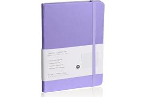 EMOMAS Lined Journal Notebook, (Mauve), 160 Pages, Medium 5.7 inches x 8 inches - 100 gsm Thick Paper, Hardcover