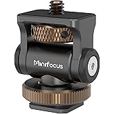 MINIFOCUS Camera Monitor Mount with Cold Shoe, 1/4" Screw for 5" & 7" Field Monitors, 160° Tilt Adjustable Holder for Field Monitor, LED, Flash and Video Shooting Photography Accessories