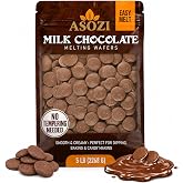 Milk Chocolate Melting Wafers 5lb | Candy Melts for Fountain &amp; Dipping | Cocoa Lite chocolate melts for baking, molding &amp; candy making. Smooth, creamy, resealable. By ASOZI