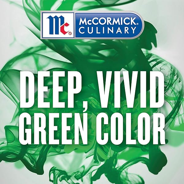 MCCORMICK CULINARY GREEN FOOD COLORING, 16 FL OZ – ONE 16 FLUID OUNCE BOTTLE GREEN LIQUID FOOD COLORING, ADD VIVID GREEN COLOR TO CAKES, COOKIES, ICINGS AND MORE