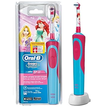 Oral-B Stages Power Akku Prinzessin elektrische Kinderzahnbürste mit Timer