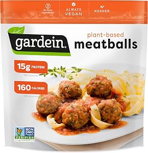 Gardein Classic Meatless Meatballs, Protein Packed Goodness, Ready in 8 Minutes, 12.7 Ounce (Frozen)
