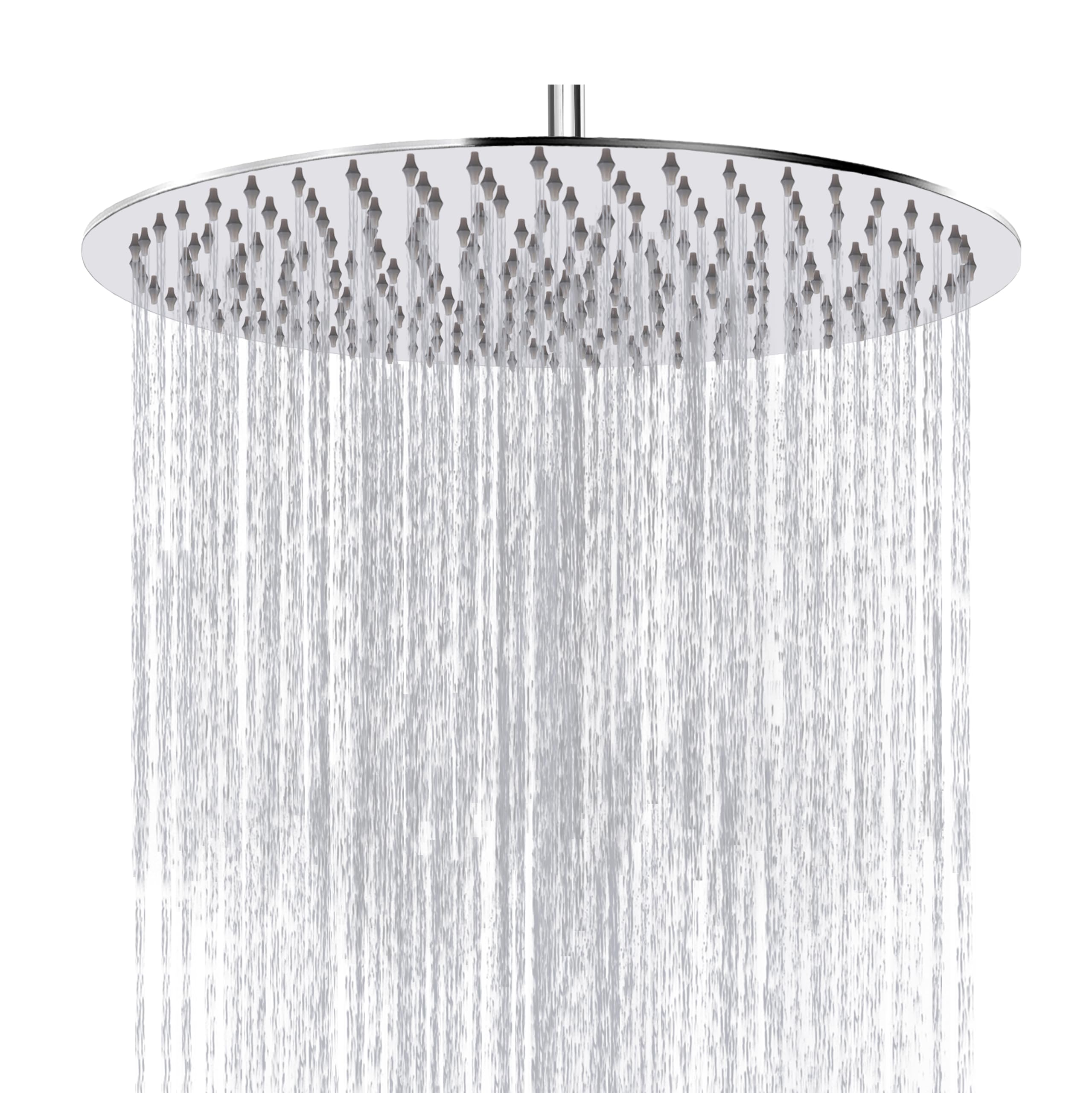 Rain Shower Head, Katezon High Flow Rainfall Showerhead Stainless Steel, Bathroom Waterfall Shower Universal Wall Ceiling Mount (12" Chrome Finish)