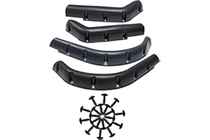 HUSKEY PARTS COMPANY Huskey 4PCS EZGO TXT Golf Cart Fender Flares for 1996-2013 G&E Models, Constructed of Impact-Resistant ABS Plastic and Recommended for Lifted Golf cart with Offroad Tires