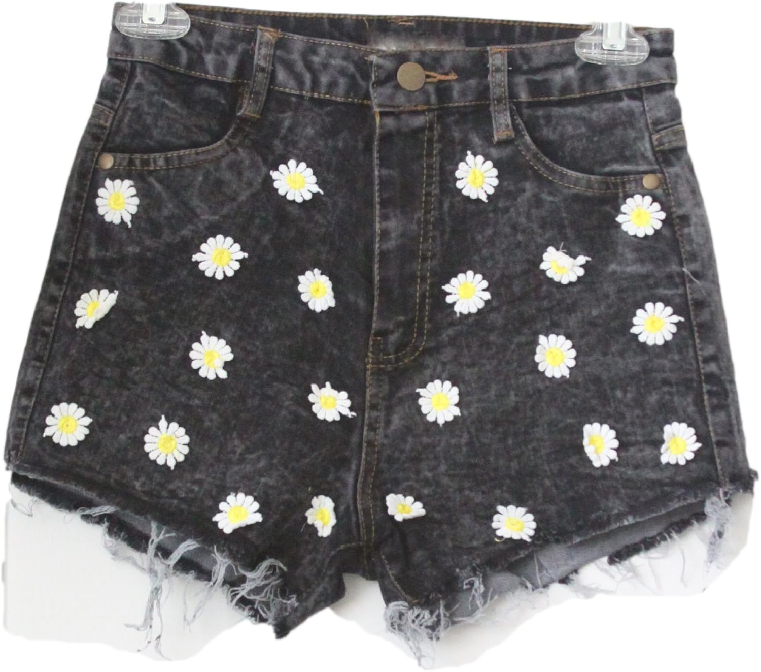 fringe cut off shorts