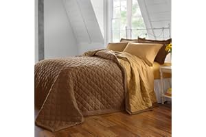 BrylaneHome Bedding BH Studio Reversible Two-Tone Ultra Soft Quilted Bedspread - King, Chocolate Latte