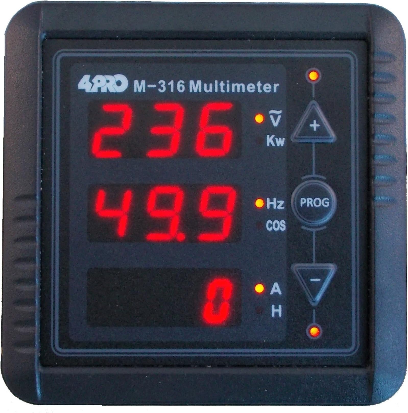 4PRO M-316 Digital Multimeter, 1 Ph, V/A/Hz/KW/COS/T, (67mm67mm), 85-265VAC 50/60Hz
