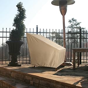 Patio Armor SF46610 Ripstop High Back Patio Chair Cover, Taupe