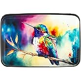 Kaabao Credit Card Holder for Women Men RFID Blocking Wallet Small Business Metal Slim Mini Aluminum Hard Case (Watercolor Painting Hummingbird)