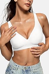 OEAK Womens Deep V Bras Wireless Comfortable Bra