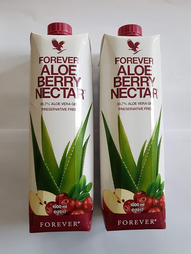 2 X 1 Litre New Sealed Forever Aloe Vera Nectar Berry Drink Gel Amazon