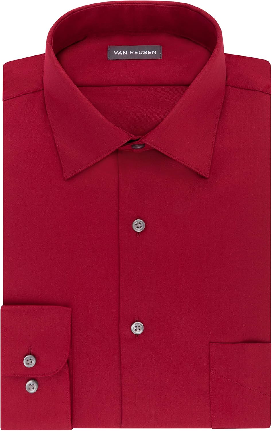 Van Heusen Men's BIG FIT Dress Shirts Lux Sateen Stretch Solid (Big and Tall): Clothing