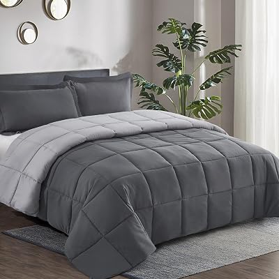 HIG 3 Pieces Grey Reversible Duvet Set 200x200cm OEKO-TEX 10.5 Tog
