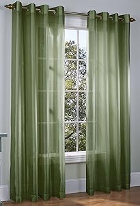 Gorgeous Home 1pc Indoor Grommet Top Panel Window Curtain Unlined Semisheer 55