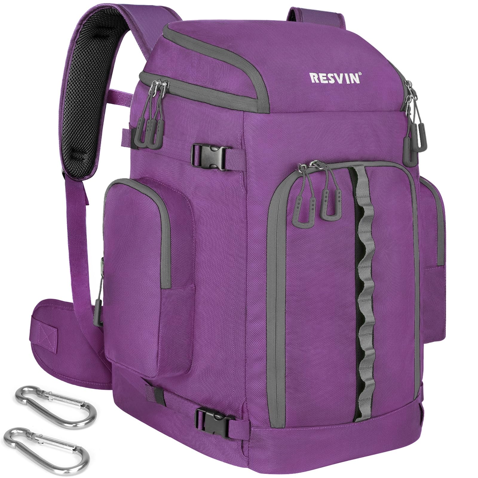 RESVIN Ski Boot Bag, 65L Durable Travel Backpack, 1691D Nylon Waterproof Snowboard Boot Bag, Skiing and Snowboarding Travel Luggage for Helmet, Goggles, Gloves, Outerwear & Accessories Image