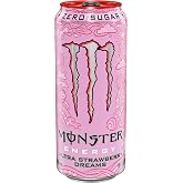 Monster Energy Ultra Strawberry Dreams, Sugar Free Energy Drink, 16oz