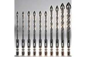 10PCS Black Cross Drill Bits, Compact & Portable for Toolbox Storage & On-The-Go Use Black