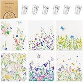 Needbrock 6 Pack Swedish Dishcloths for Kitchen, Absorbent Dish Cloths Swedish Rags Dish Towels with Adhesive Clips, Reusable Paper Towels No Odor for Cleaning Kitchen Valentines Gifts for Women