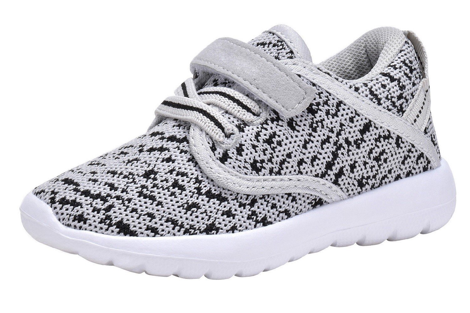 Toddler\'s Lightweight Sneakers Boys and Girls Cute Casual Running Shoes Multiple Colors (9 M US Toddler, Grey)