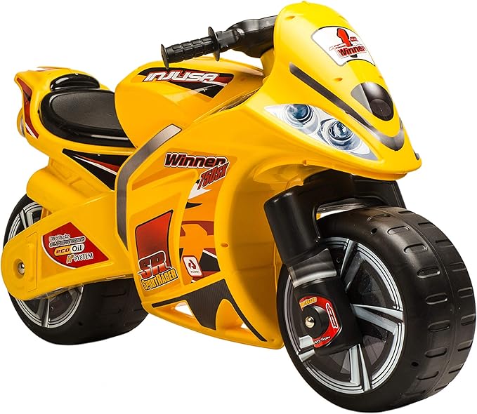 Injusa Moto Porteur Jaune Winner Non Electrique Recommande Pour Les Enfants De 3 Ans Avec Des Grandes Roues Et Une Poignee De Transport 194 000 Amazon Fr Jeux Et Jouets