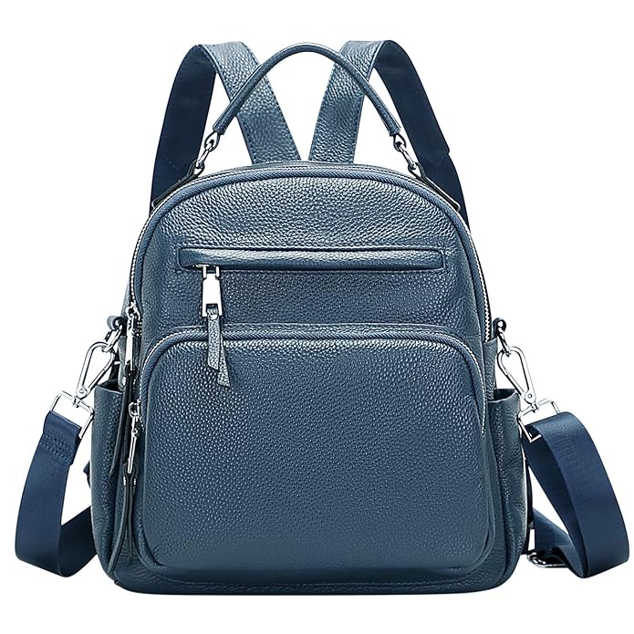 genuine leather convertible backpack