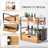 LEMIKKLE 2-Tier Wood Vanity Organizer with Drawer, Cosmetic & Bath Storage view 2