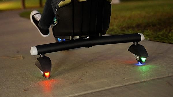 RAZOR RIPRIDER 360 LIGHTSHOW BLACK TRIKE WITH REAR CASTERS AND WITH MOTION-ACTIVATED MULTI-COLOR LIGHTS, 3 WHEELED DRIFTING RIDE-ON FOR KIDS AGES 5 AND UP