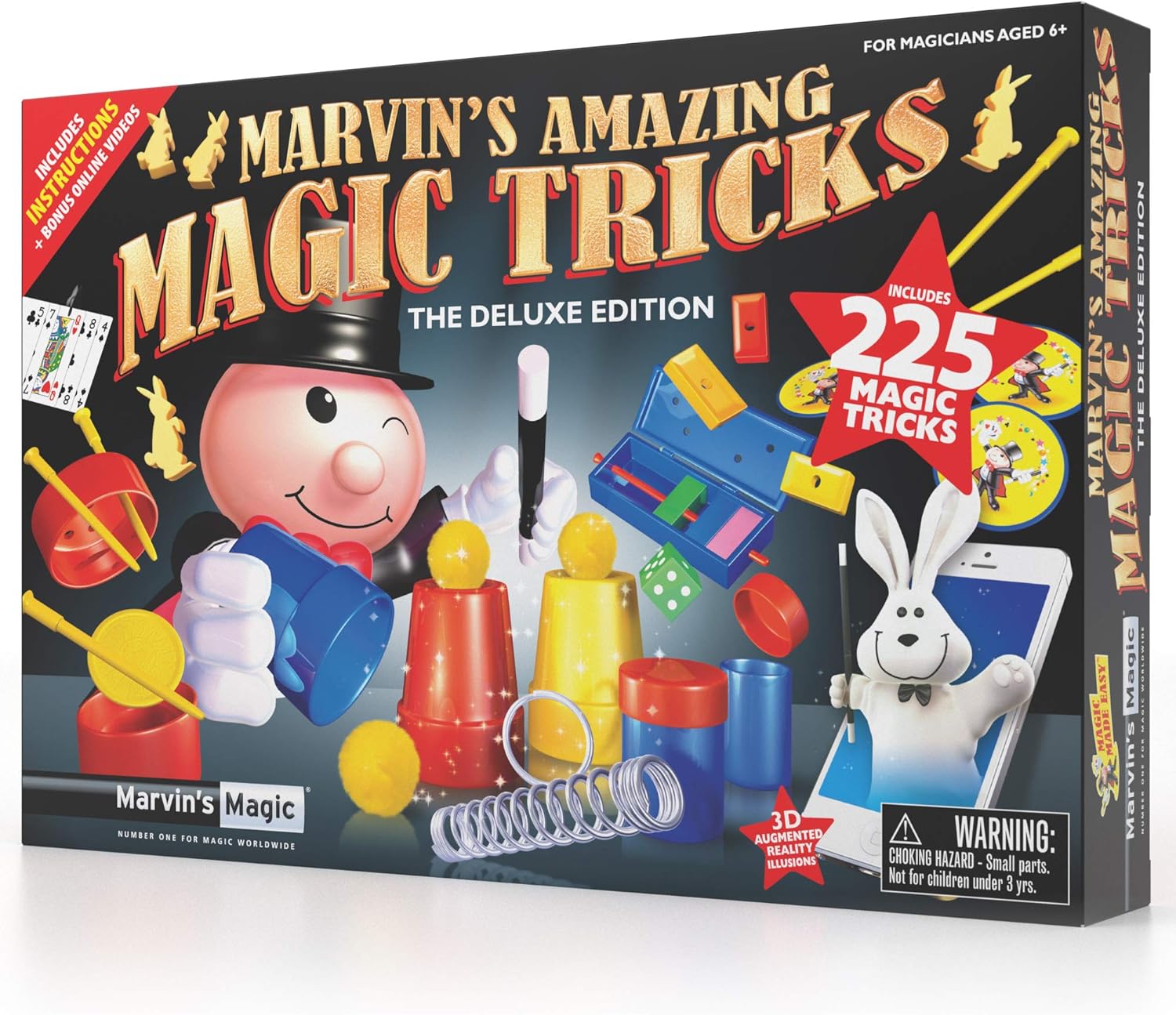 Marvin's Magic - 225 Amazing Magic Tricks for Children | Kids Magic Set | Magic Tricks for Kids Including Mystical Magic Cards, Magic Theatre, Magic Wand + More: Toys & Games