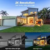 Cinnado 2K Solar CCTV System 2-Pack Outdoor Wireless AI Detection Siren 360 PTZ view 4